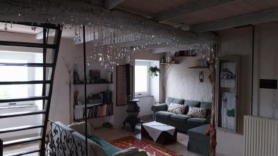 sala con divano letto matrimoniale